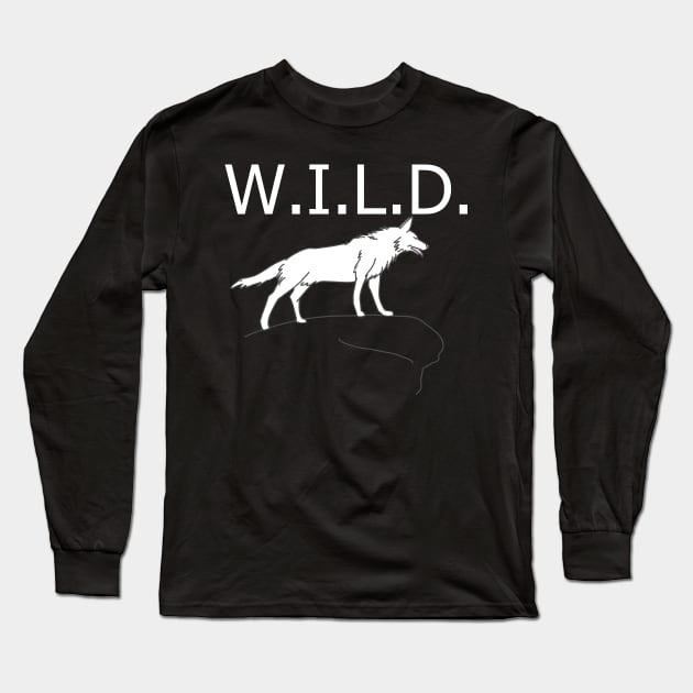 White wolf Long Sleeve T-Shirt by Lyuda